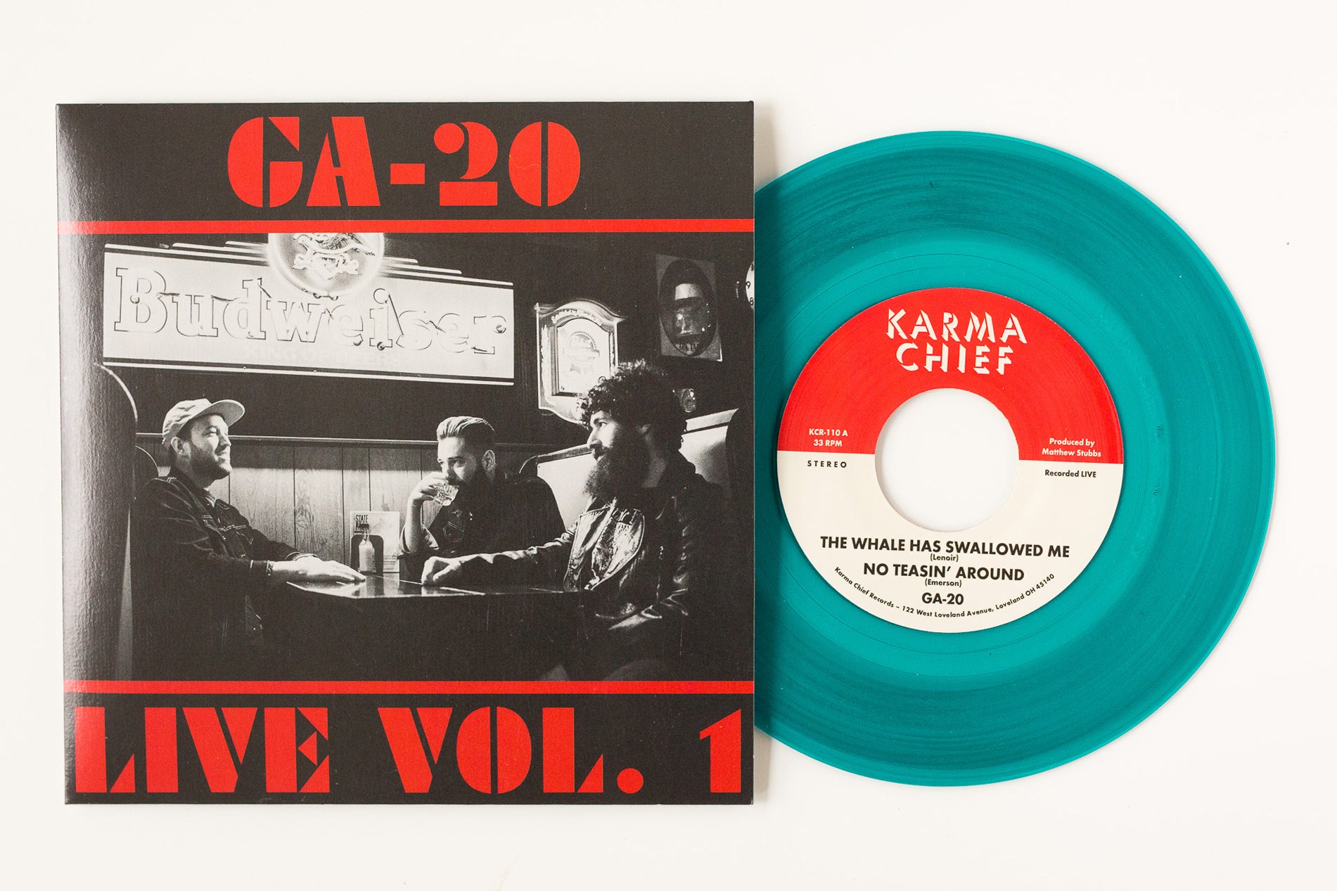 GA-20 Live Vol. 1 EP 45 tours vinyle turquoise blues live