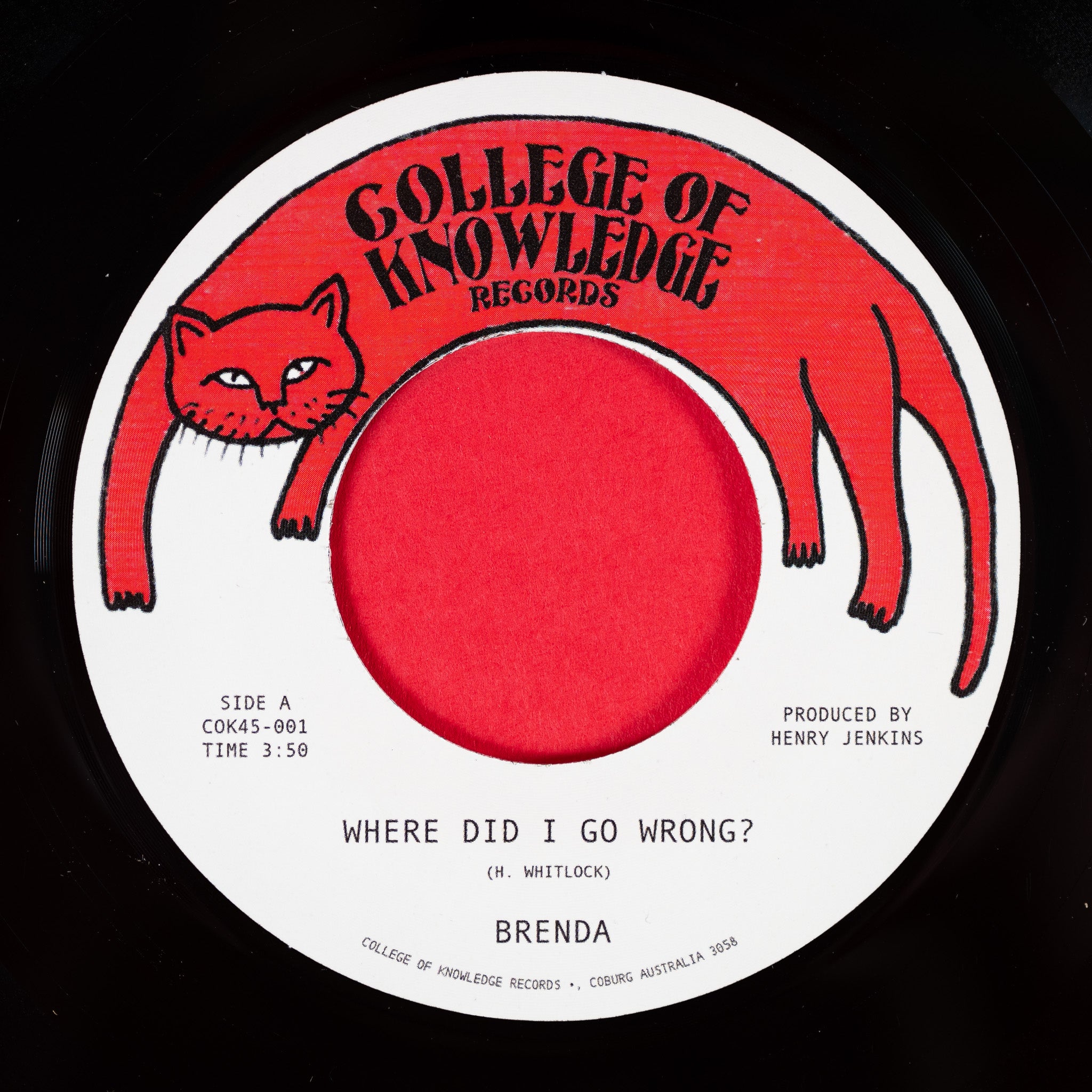 Brenda Where Did I Go Wrong 45 tours vinyle noir
