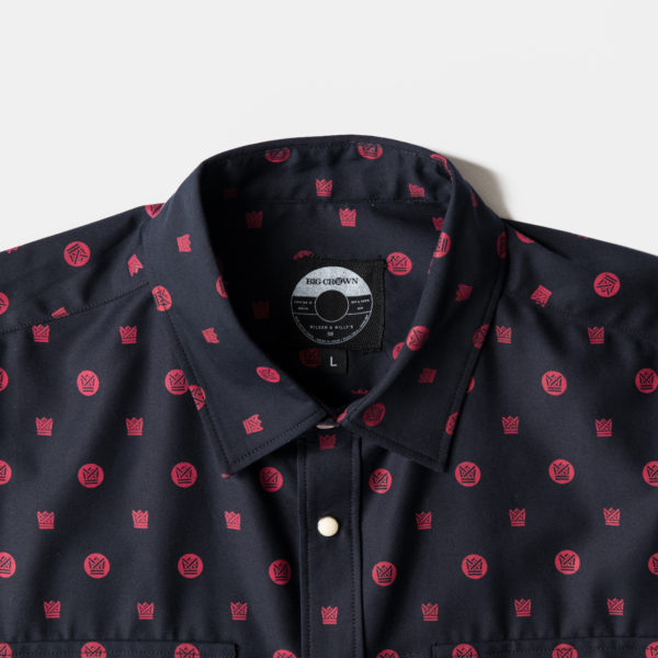 Big Crown Records Wilson & Willy’s chemise homme bleue rouge