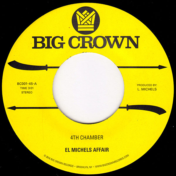 El Michels Affair 4th Chamber 45 tours vinyle 7" Lee Fields