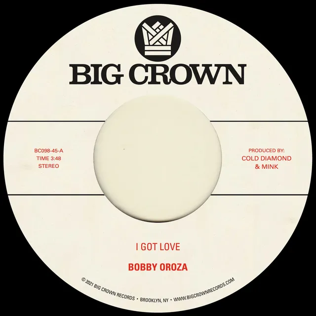 Bobby Oroza I Got Love vinyle 45 tours single