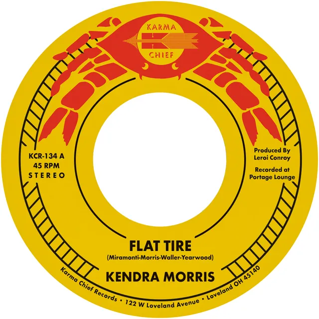 Karma Chief Kendra Morris Flat Tire vinyle 45 tours orange