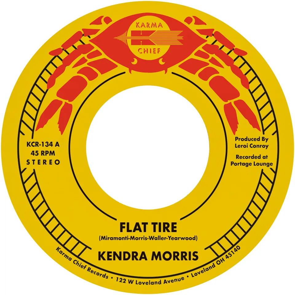 Karma Chief Kendra Morris Flat Tire vinyle 45 tours orange