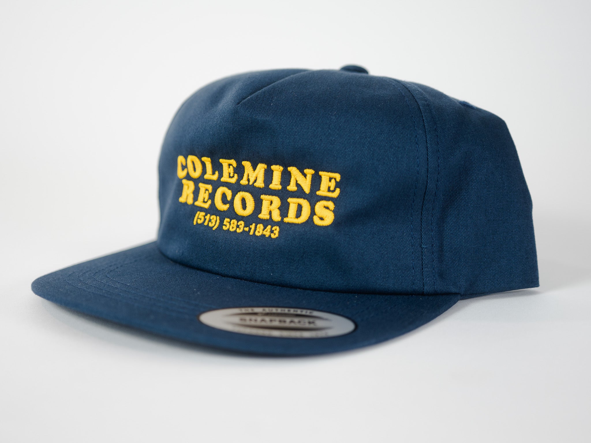 Colemine Phone Number casquette snapback bleu marine brodée