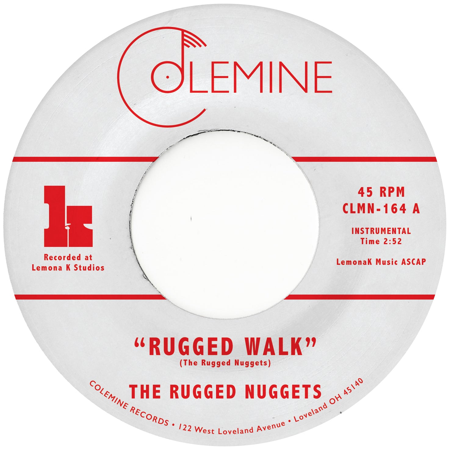 Colemine Rugged Nuggets Rugged Walk 45 tours vinyle rouge