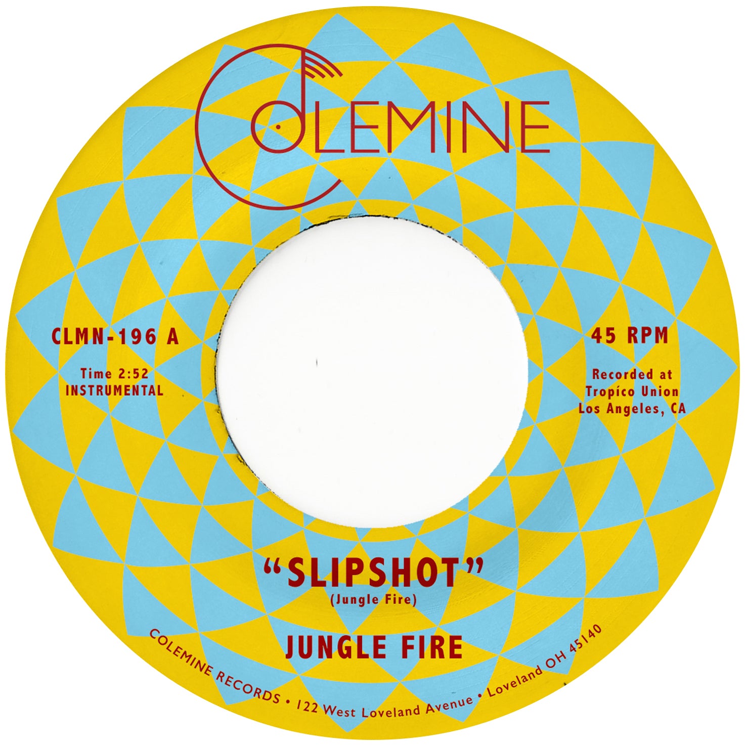Jungle Fire Slipshot 45 tours vinyle rouge transparent 7"