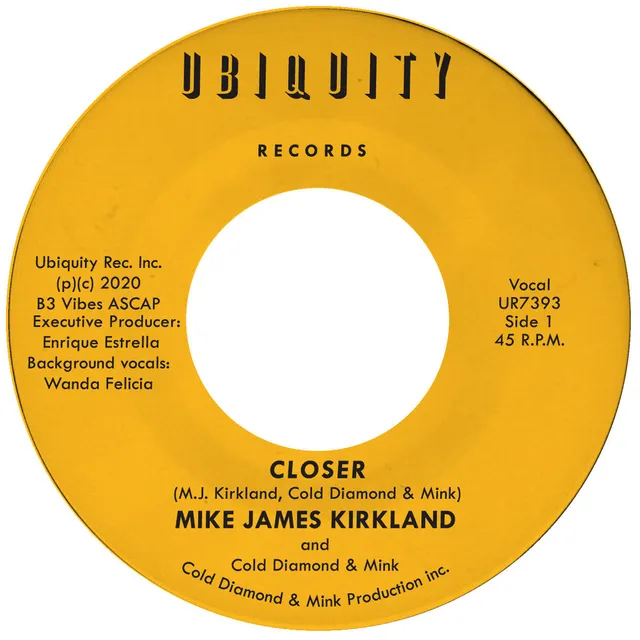 Mike James Kirkland – Closer 45 tours soul Ubiquity