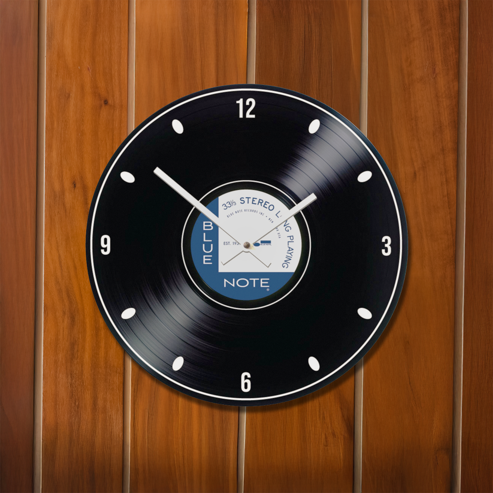 Blue Note Record Clock horloge vinyle 12 pouces déco