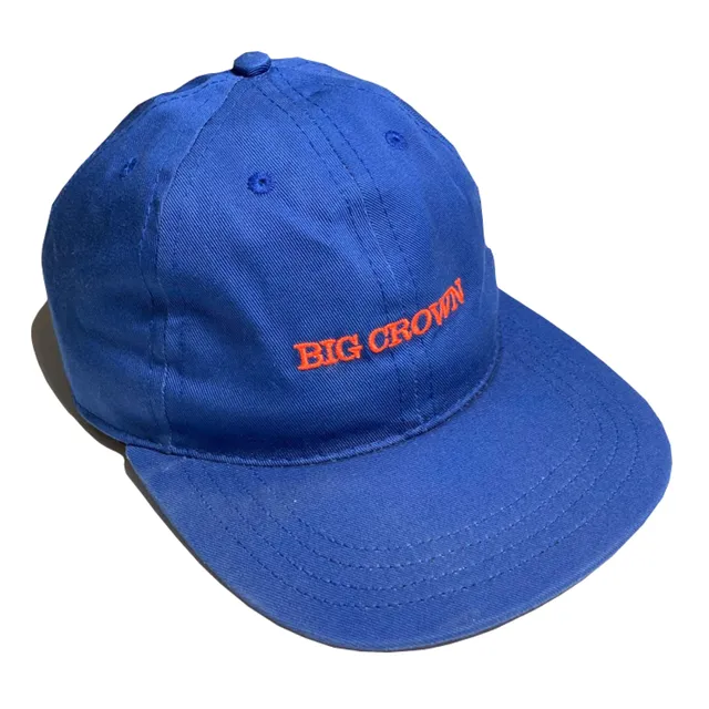 Big Crown Logo Casquette bleu royal broderie orange