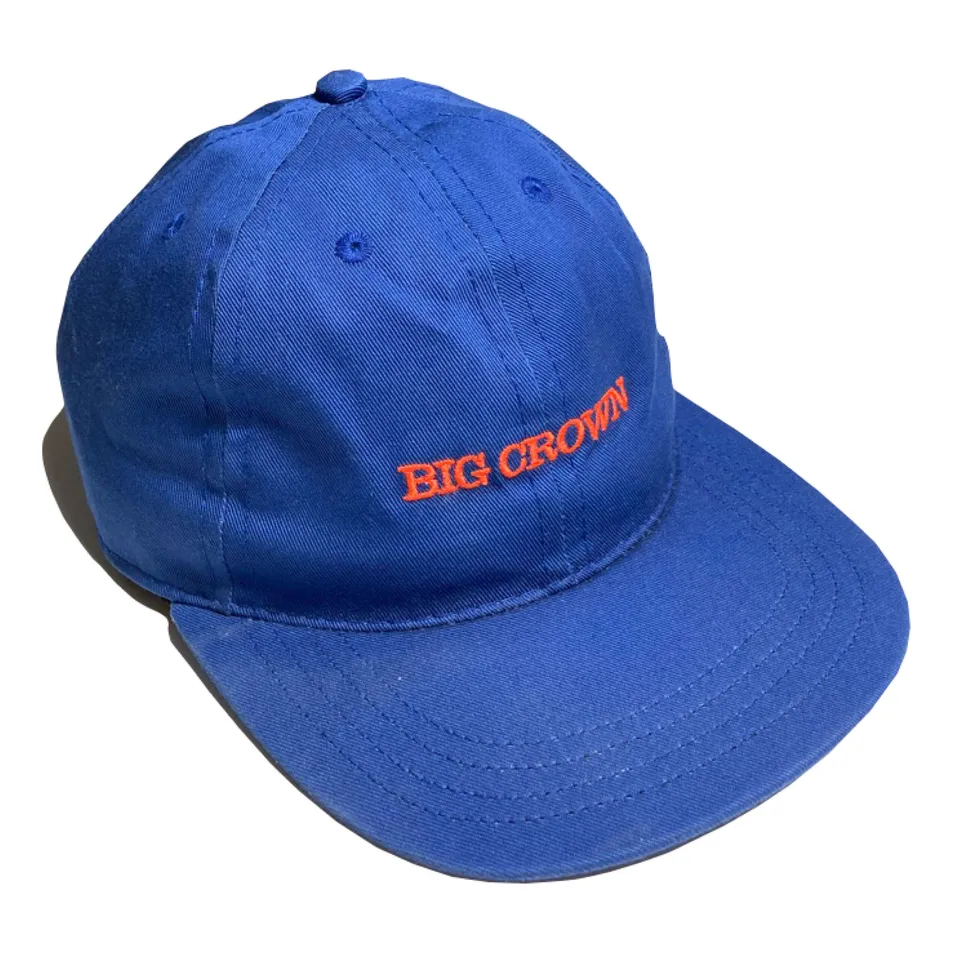 Big Crown Logo Casquette bleu royal broderie orange