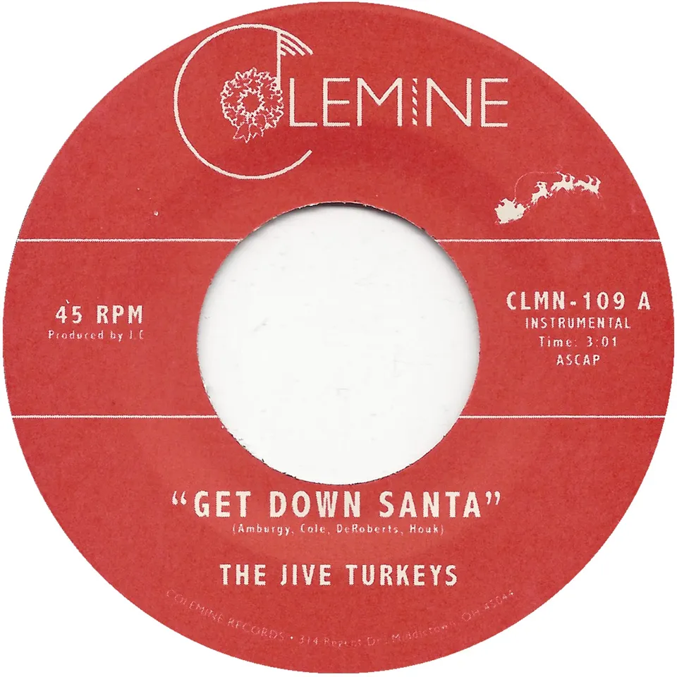 Jive Turkeys Get Down Santa 45 tours vinyle vert funk
