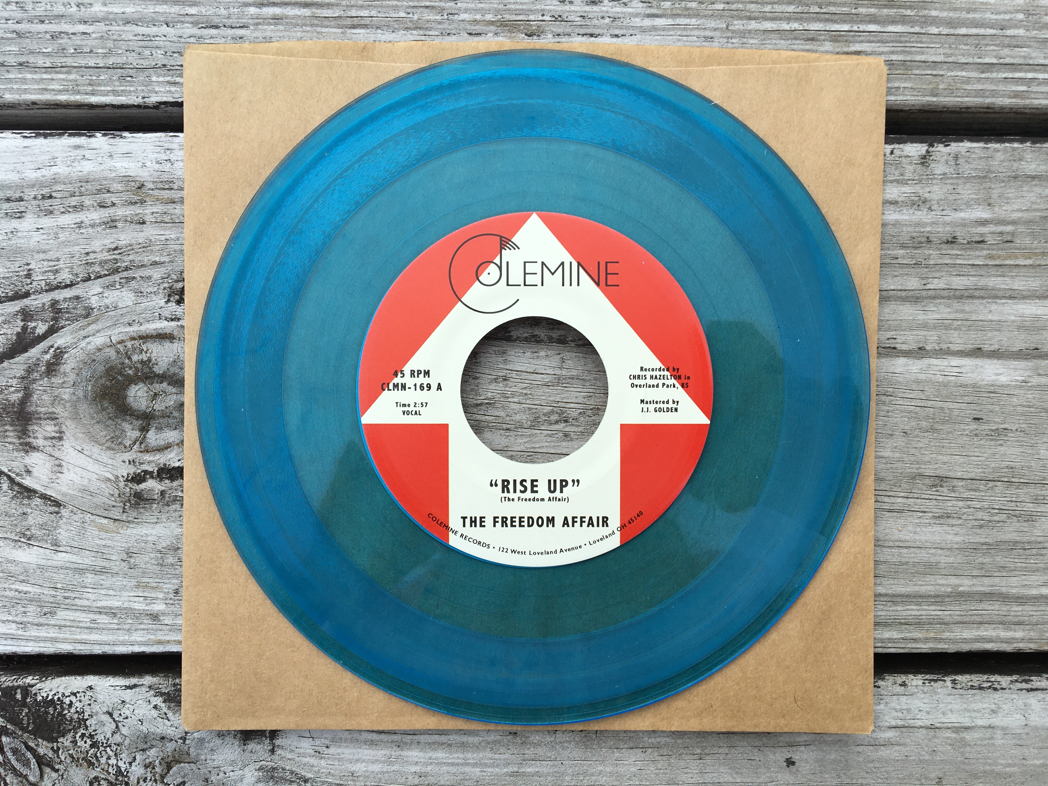 The Freedom Affair Rise Up 45 tours vinyle bleu soul