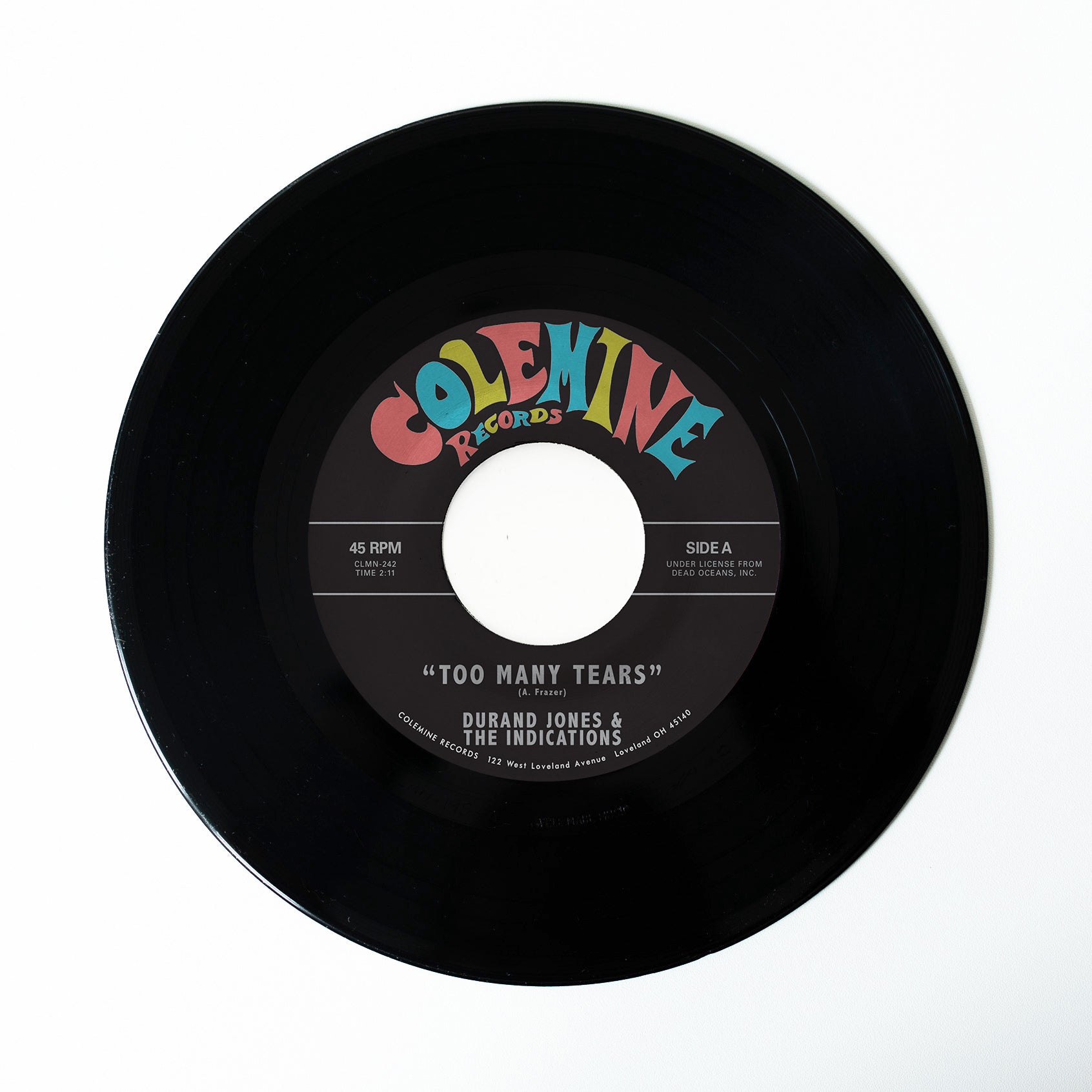 Durand Jones & The Indications Too Many Tears 45 tours bleu