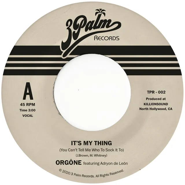 Orgone It’s My Thing 45 tours vinyle 7-inch bleu ciel