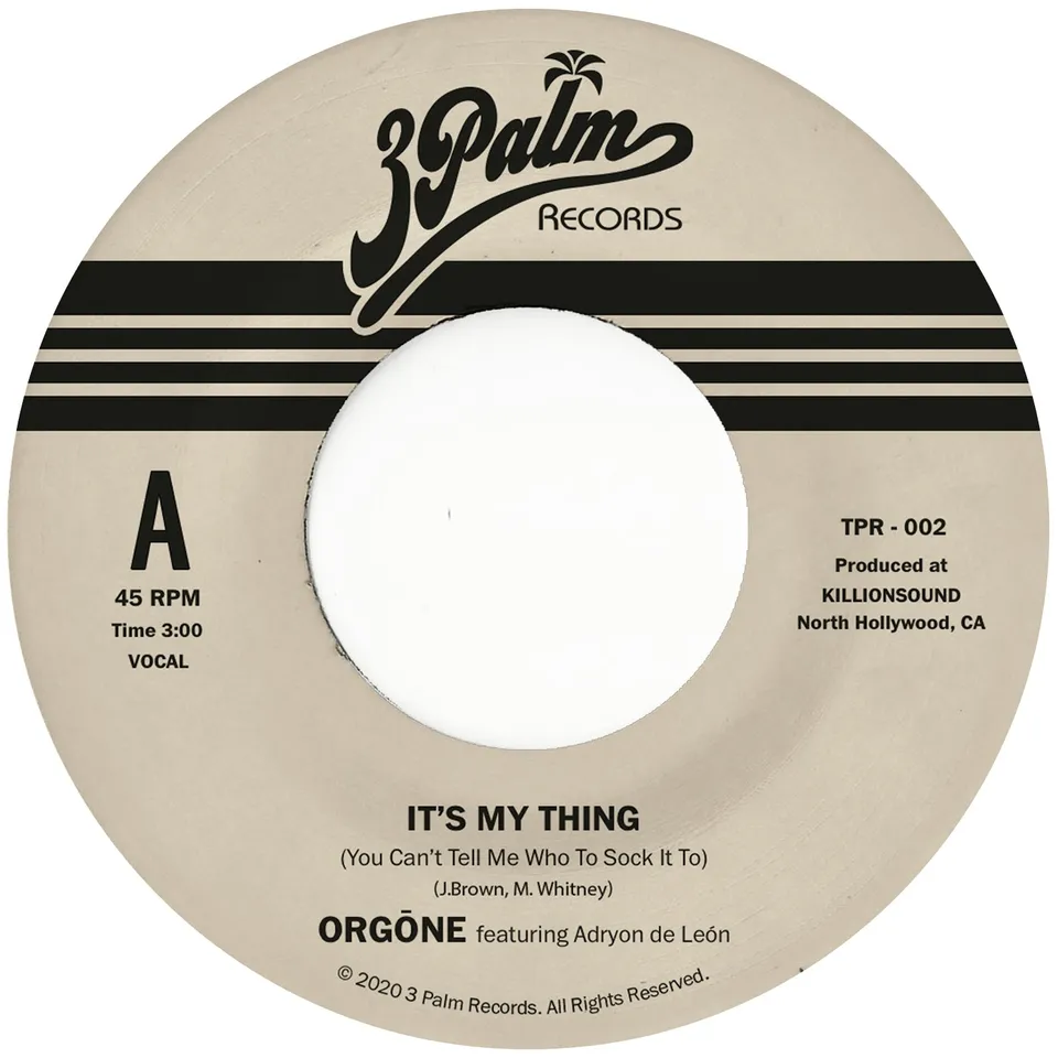 Orgone It’s My Thing 45 tours vinyle 7-inch bleu ciel