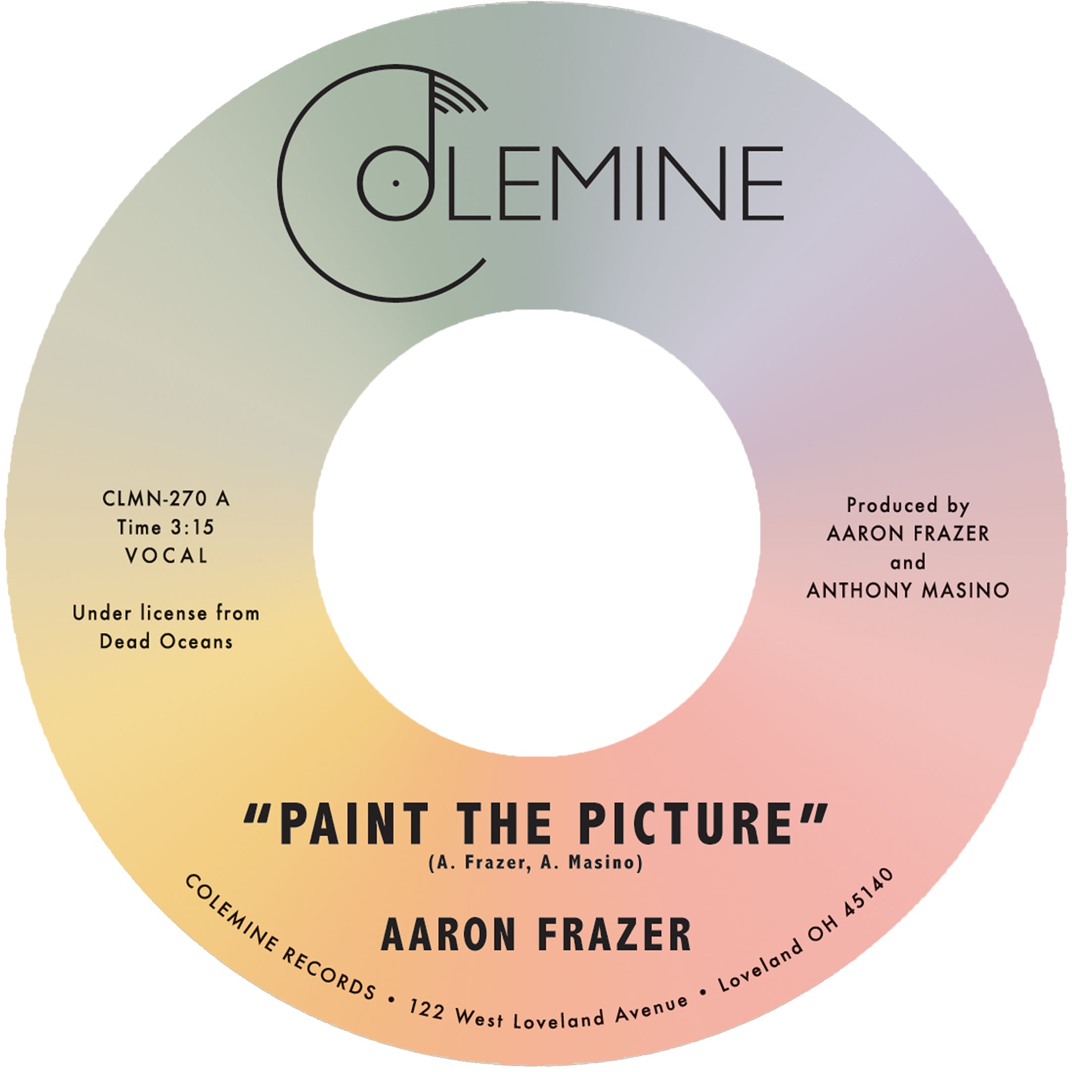 Aaron Frazer Paint The Picture 45T vinyle bubblegum mix