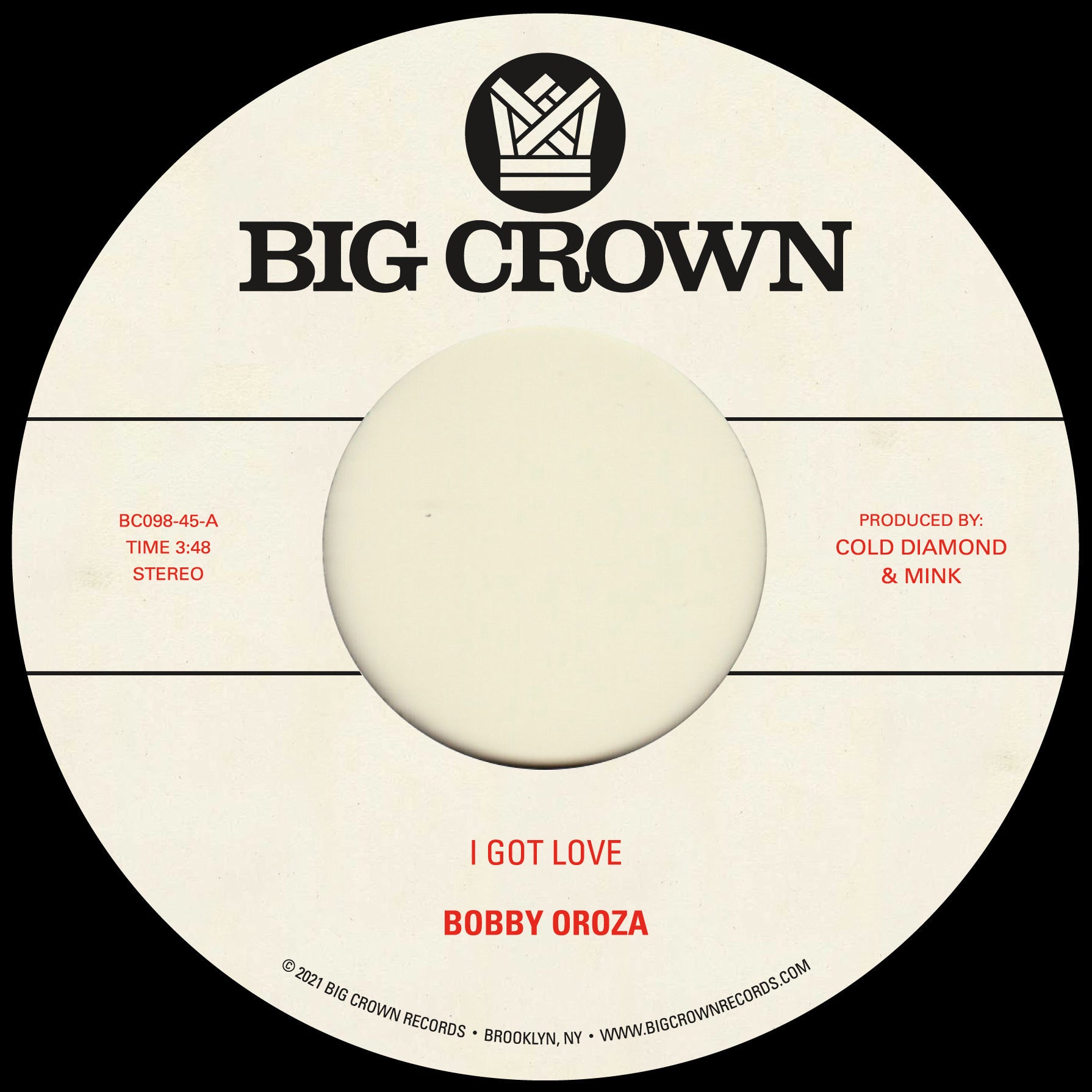 Bobby Oroza I Got Love vinyle 45 tours single