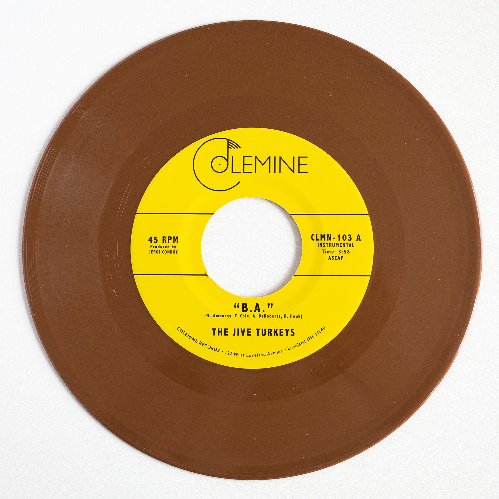Colemine The Jive Turkeys B.A. 45 tours 7" funk