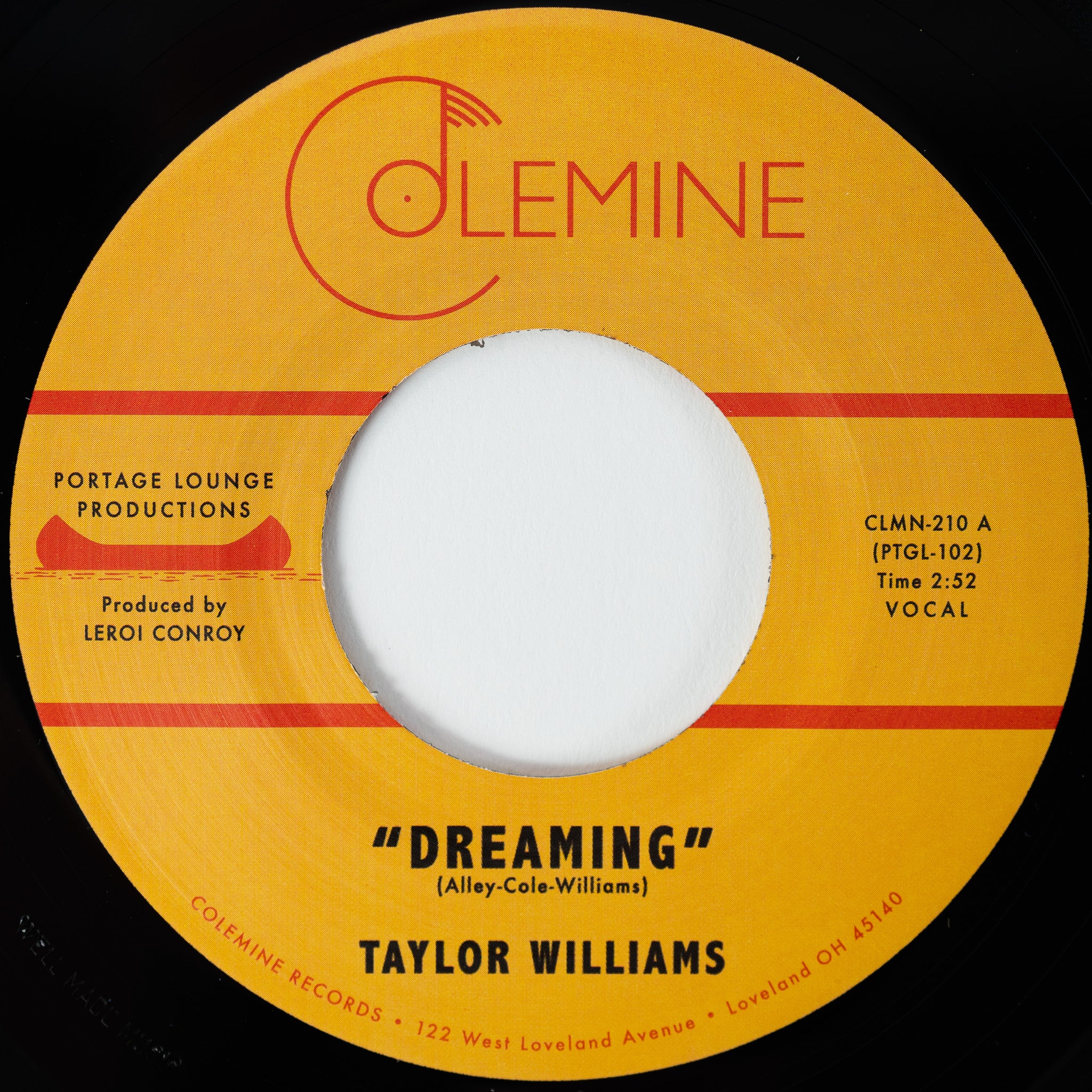 Colemine Taylor Williams Dreaming 45 tours bleu 7 pouces R&B