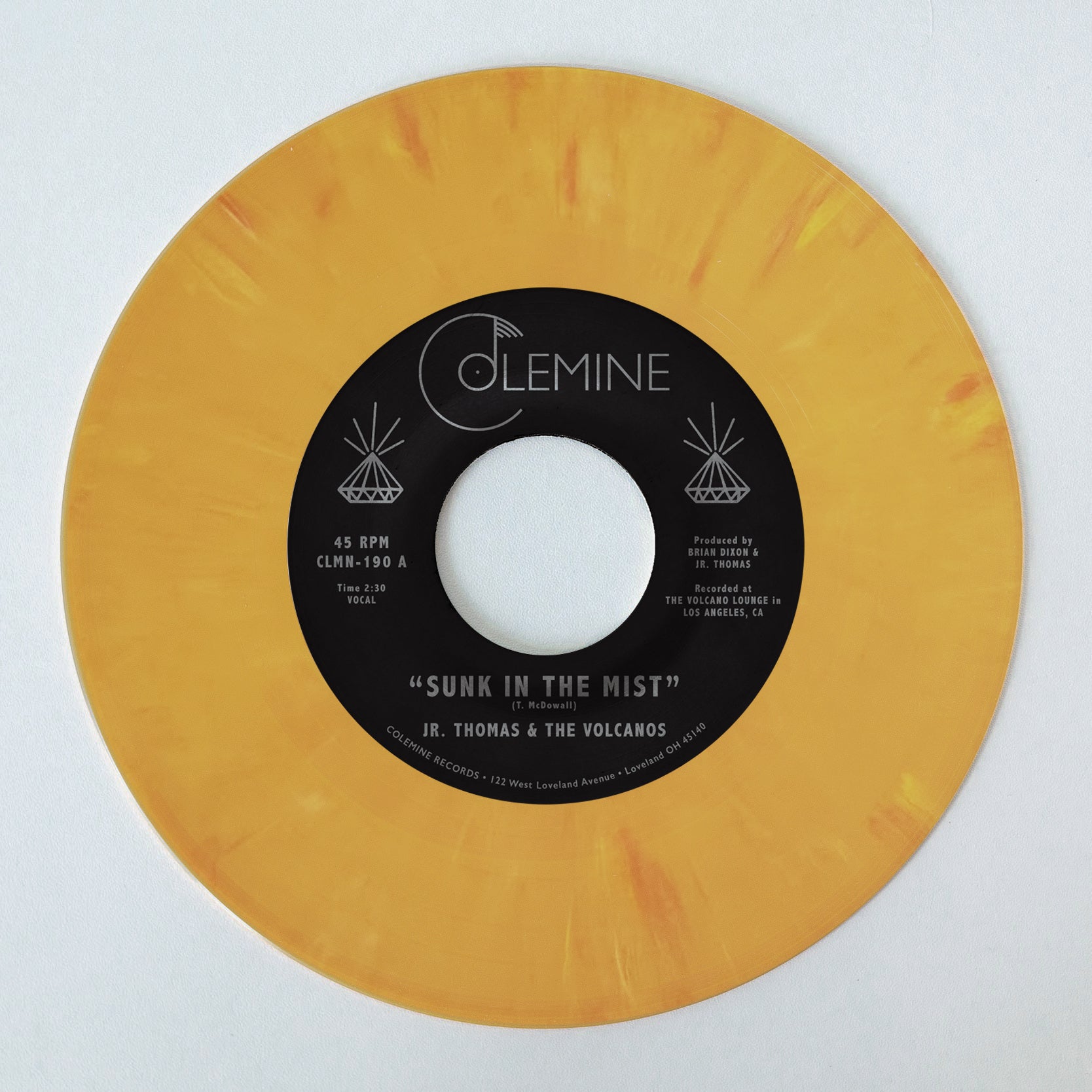 Jr. Thomas & The Volcanos Sunk In The Mist 45T vinyle orange