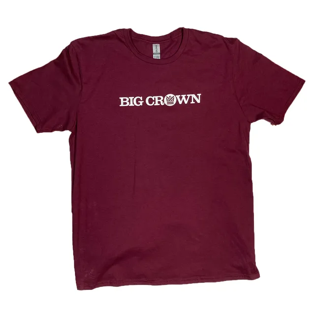 Big Crown Logo T-Shirt bordeaux coton