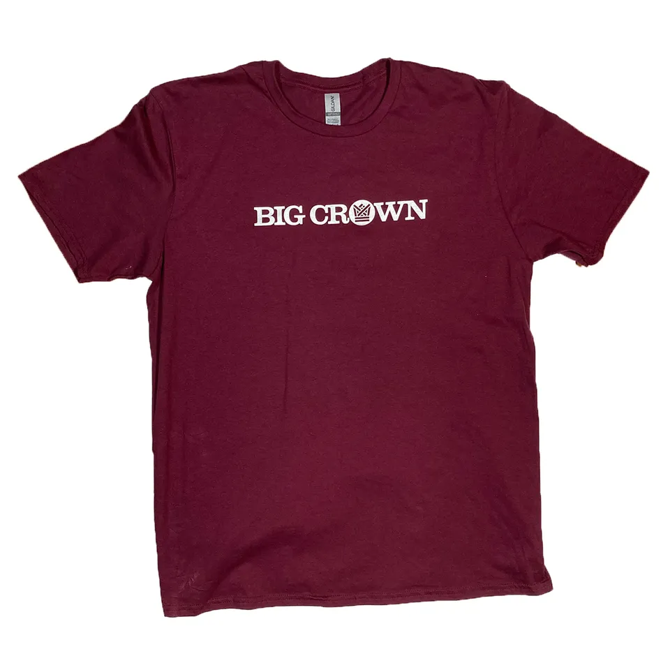 Big Crown Logo T-Shirt bordeaux coton