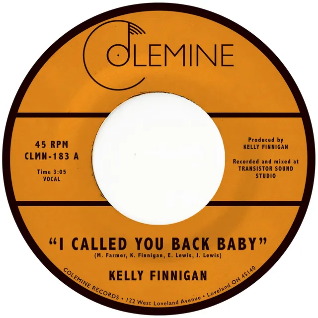 Kelly Finnigan I Called You Back 45 tours clear sweet soul