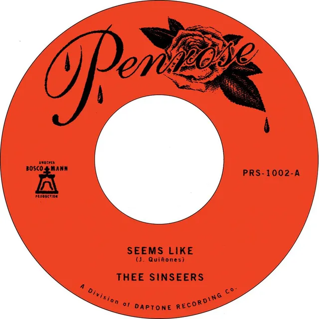 Thee Sinseers Seems Like 45 tours 7" Penrose sweet soul