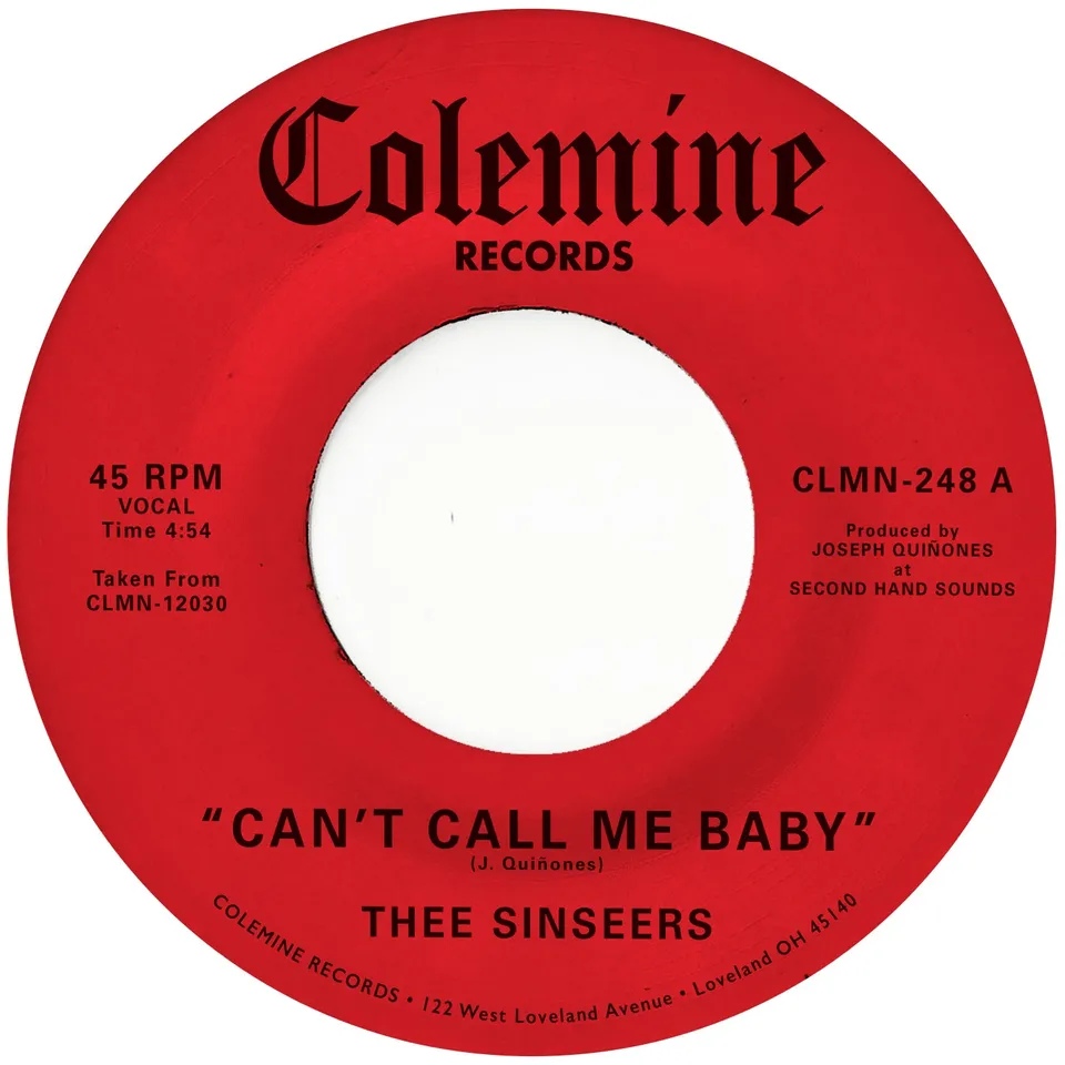 Thee Sinseers Can't Call Me Baby 45 tours rouge opaque