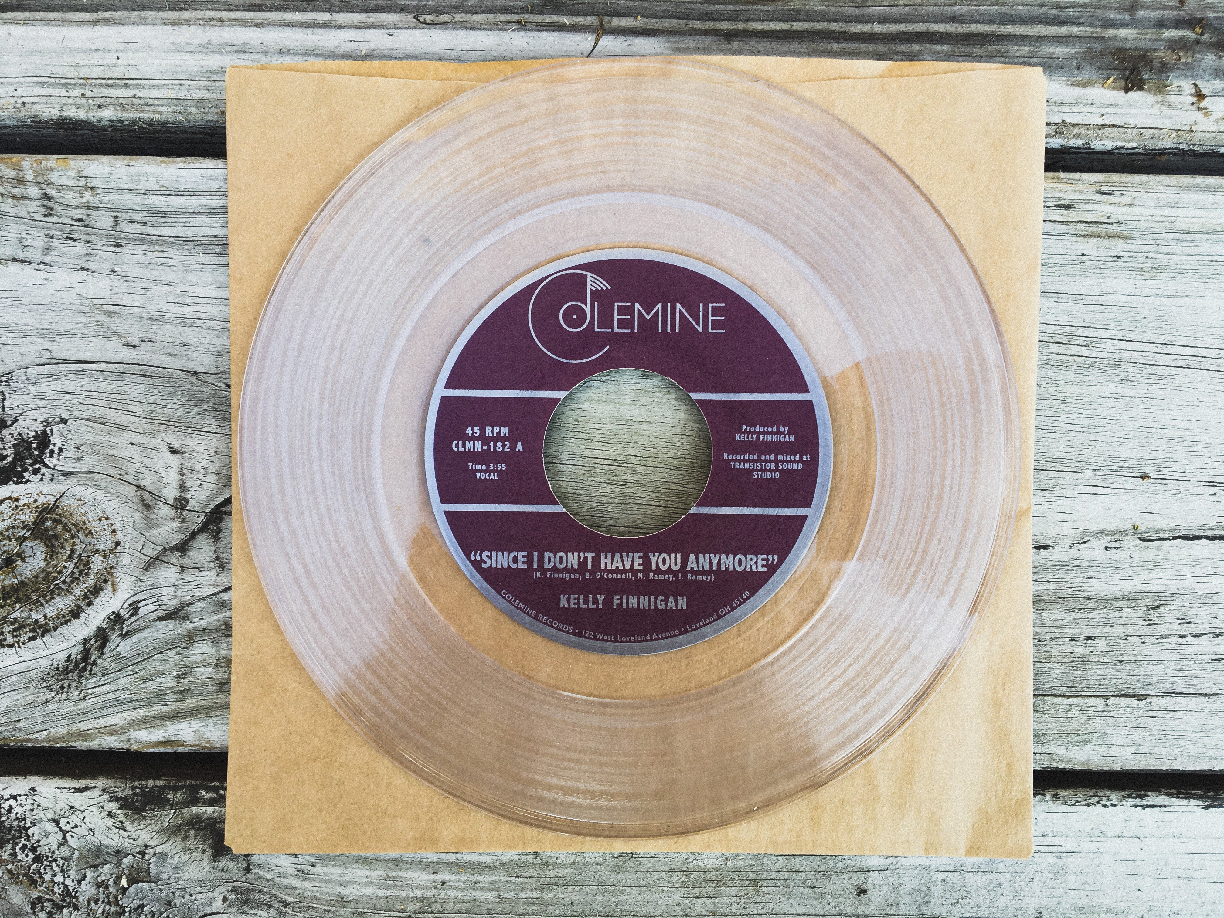 Kelly Finnigan Since I Don't Have You 45T vinyle clear