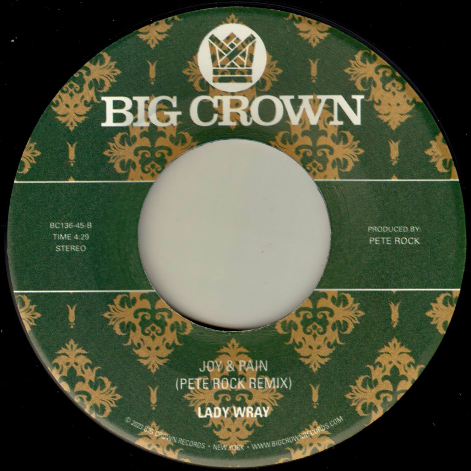 Big Crown Lady Wray Piece Of Me single vinyle 45 tours remix
