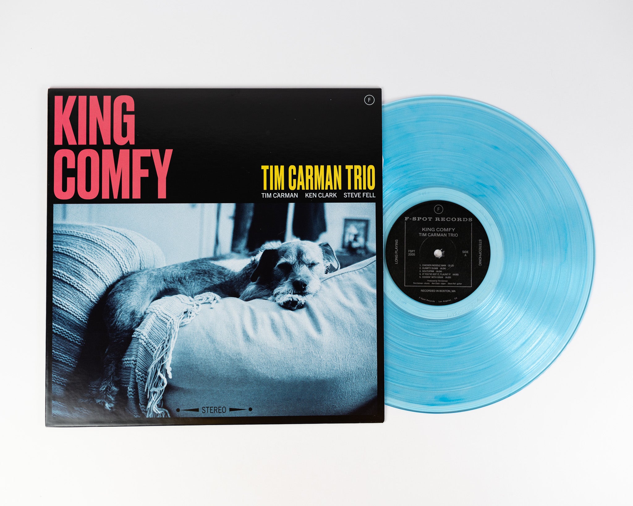 Tim Carman Trio King Comfy vinyle LP bleu + jazz groove