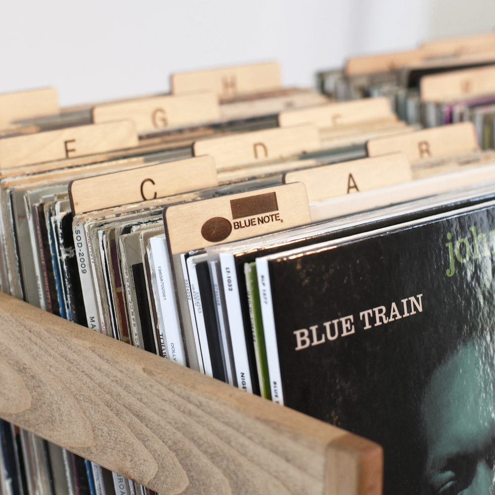 Blue Note Vinyl Dividers intercalaires bois bouleau lot 6 à 27