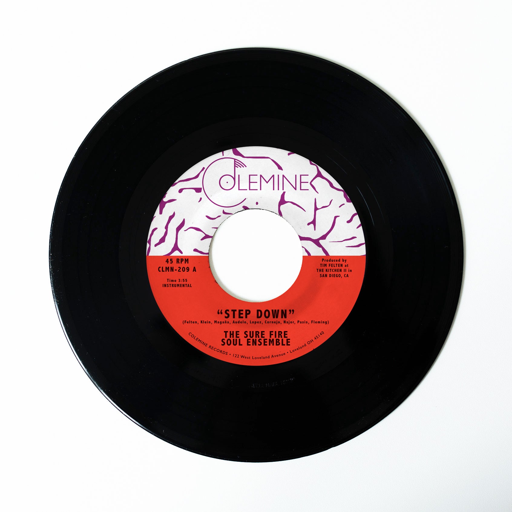 Colemine Sure Fire Soul Ensemble Step Down 45 tours clear