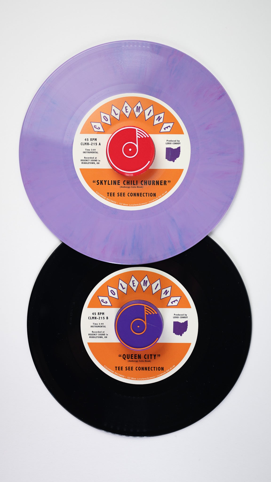 Tee See Connection Skyline Chili Churner 45 tours vinyle violet