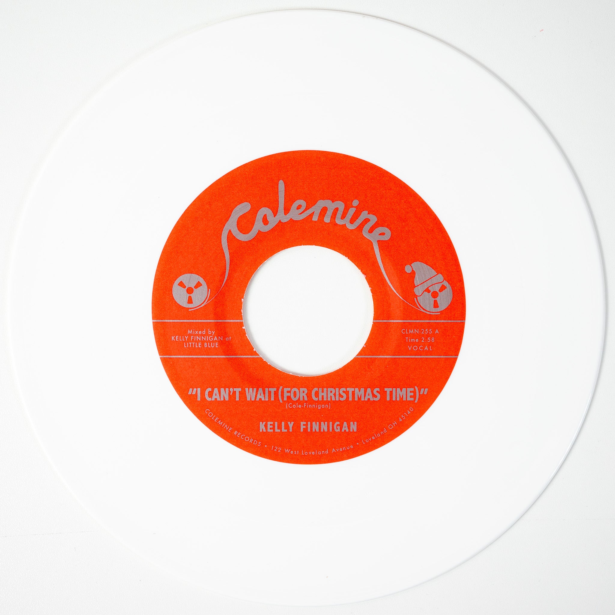 Kelly Finnigan I Can't Wait 45 tours vinyle blanc Noël