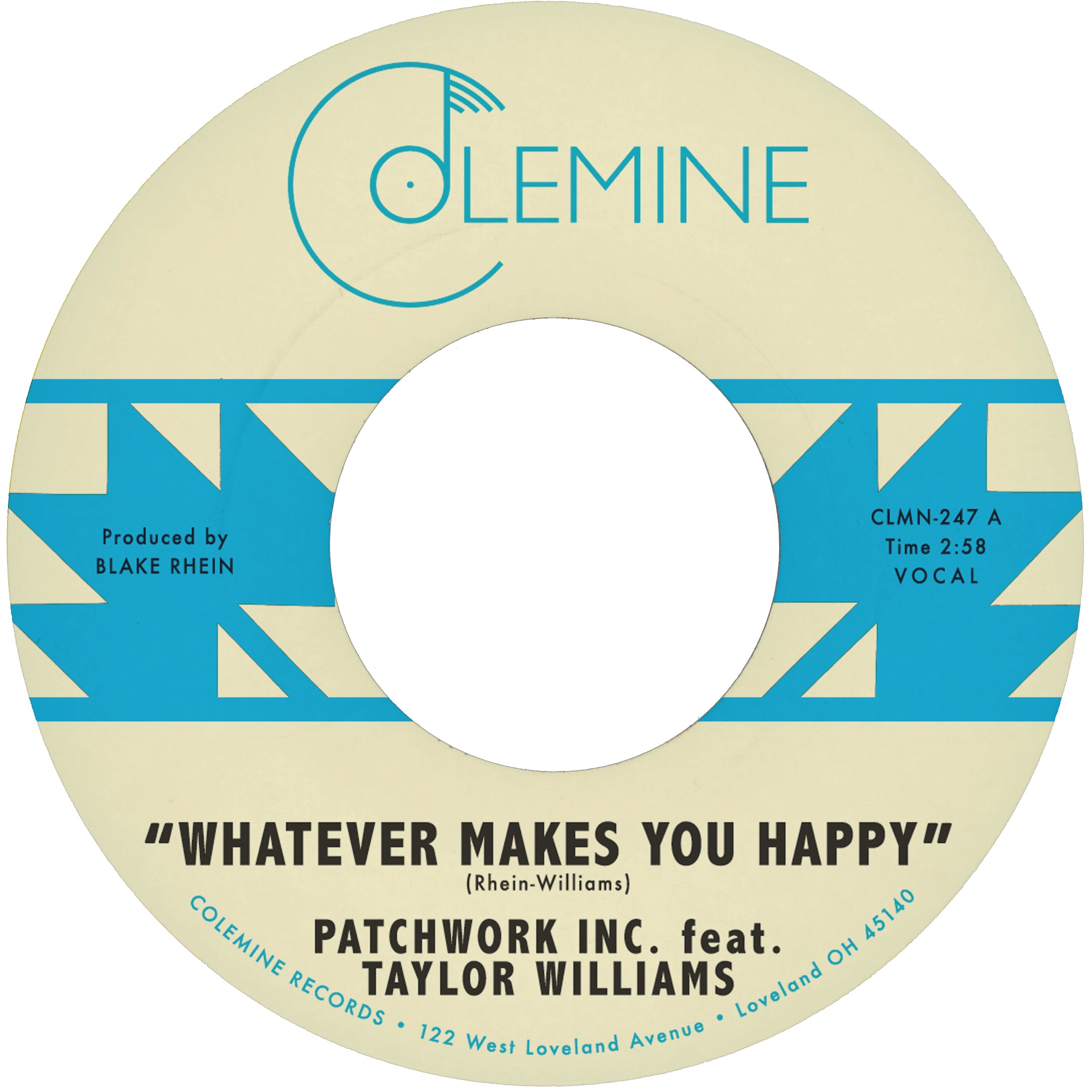 Patchwork Inc. Whatever Makes You Happy 45T Bleu