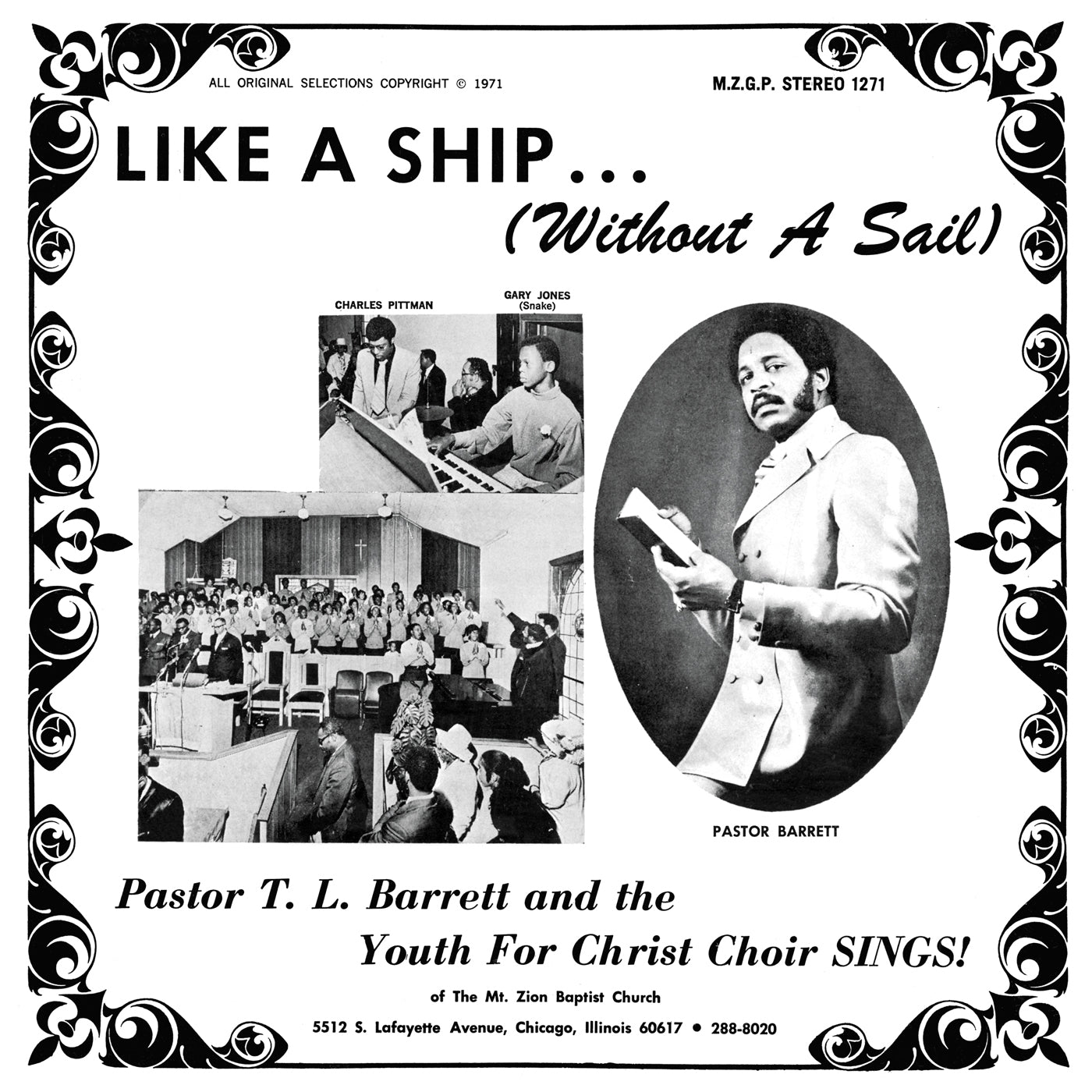 Pastor Barrett Like A Ship vinyle LP transparent gospel soul