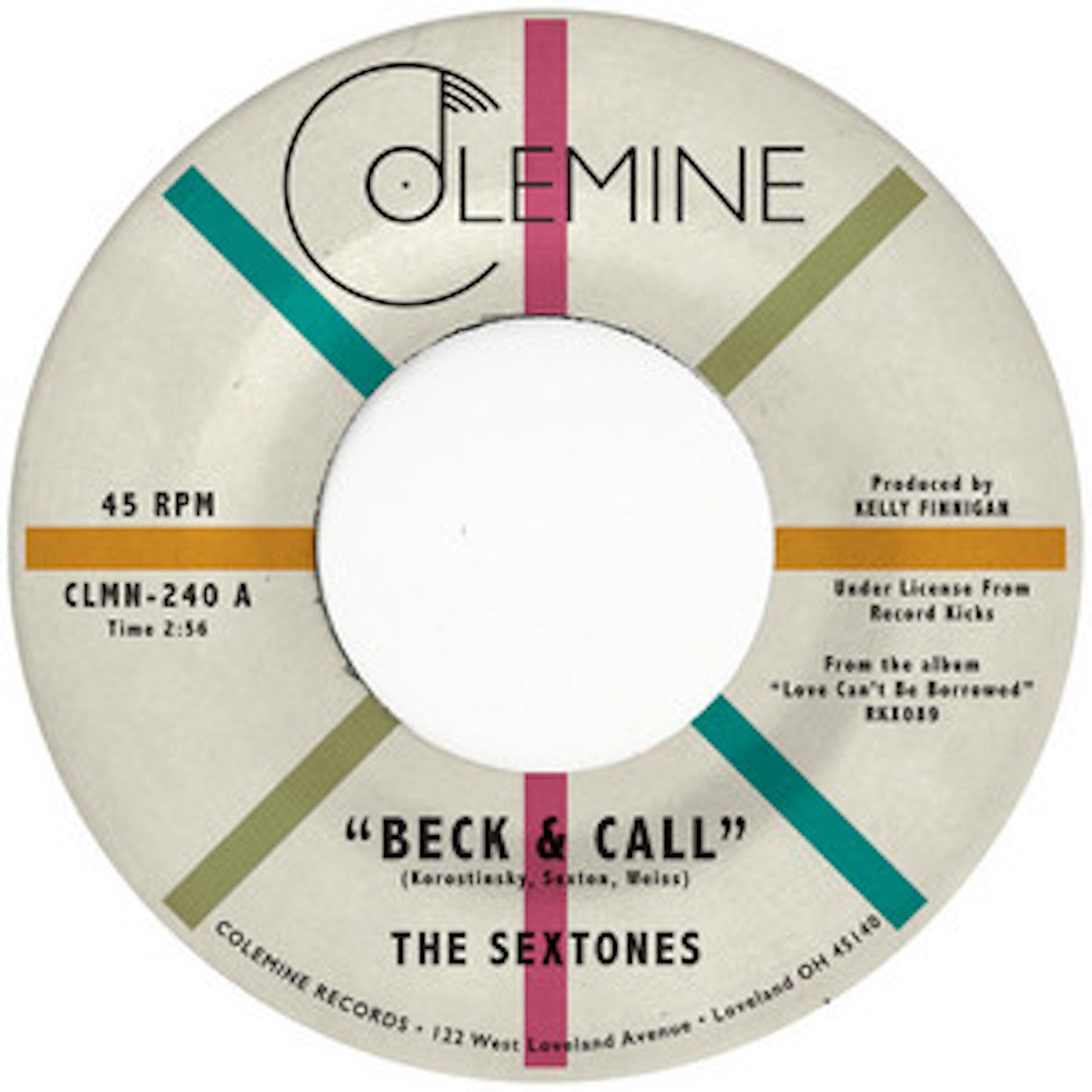Colemine The Sextones Beck & Call 45 tours vinyle rose soul 60s