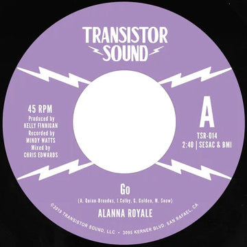 Alanna Royale Go / I Know Vinyle 7" noir soul funk