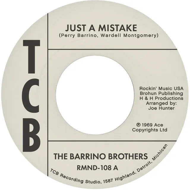 Remined Barrino Brothers Just A Mistake 45T vert soul
