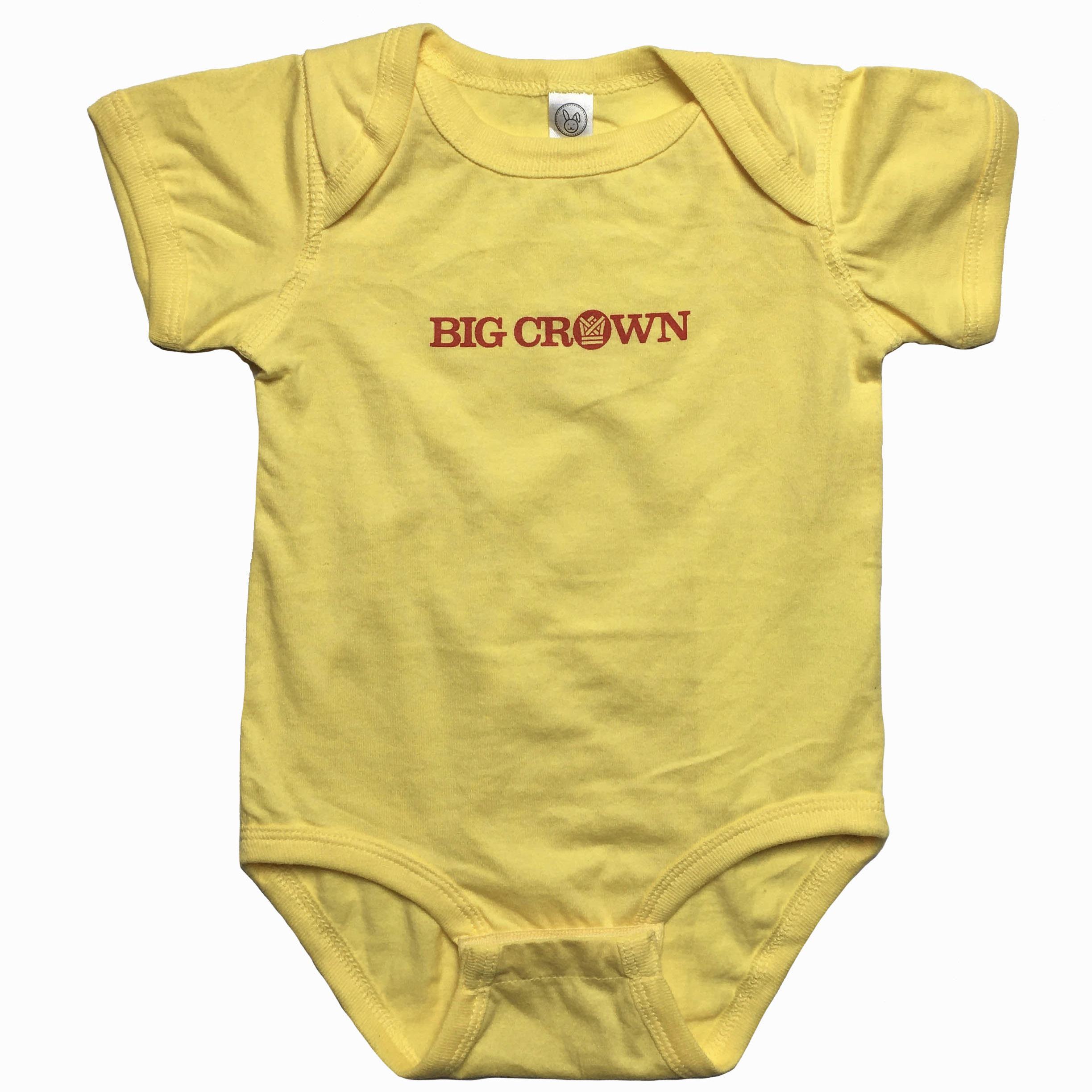 Big Crown Logo Body bébé jaune encre rouge