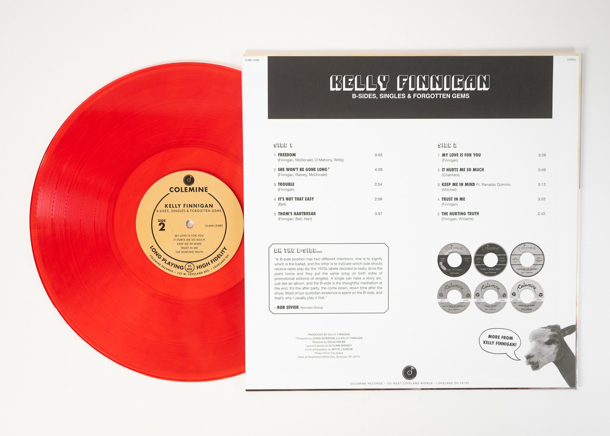 Kelly Finnigan B-Sides Singles LP vinyle rouge soul