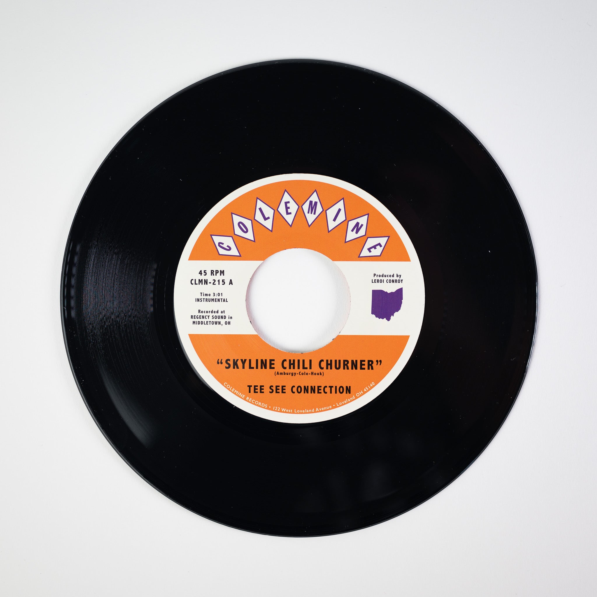 Tee See Connection Skyline Chili Churner 45 tours vinyle violet