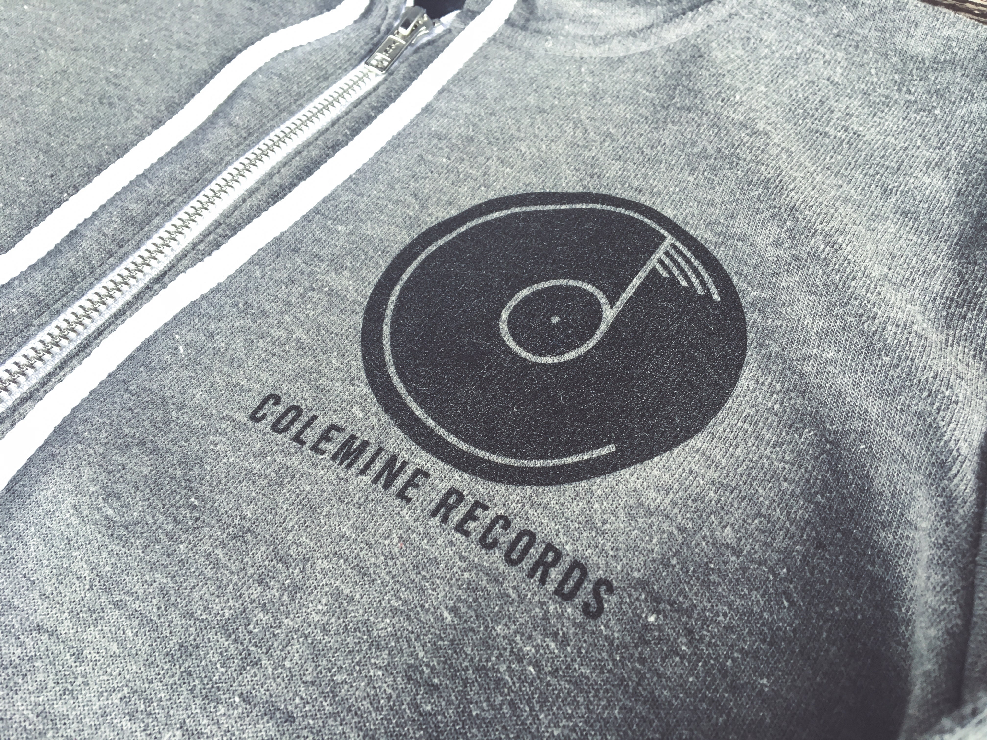 Colemine Logo Zip Hoodie sweat gris Large