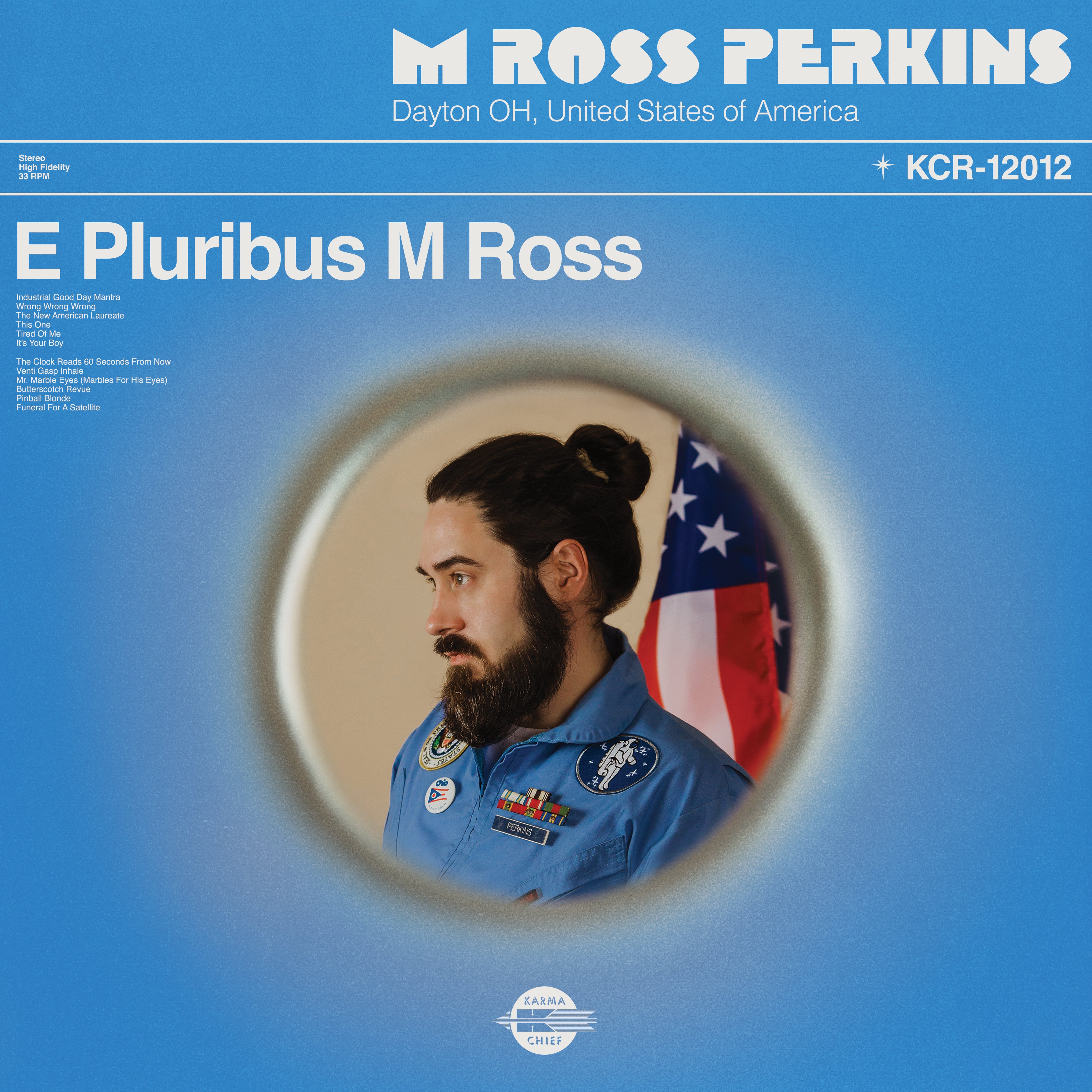 M Ross Perkins E Pluribus M Ross vinyle LP bleu