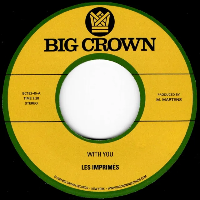 Les Imprimés With You b/w Only Love 45 tours vinyle