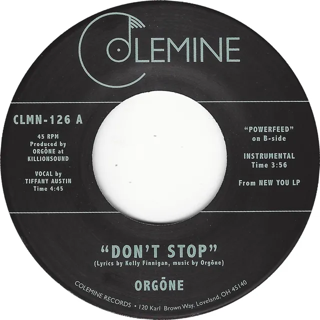 Orgone Don't Stop 45 tours disco funk