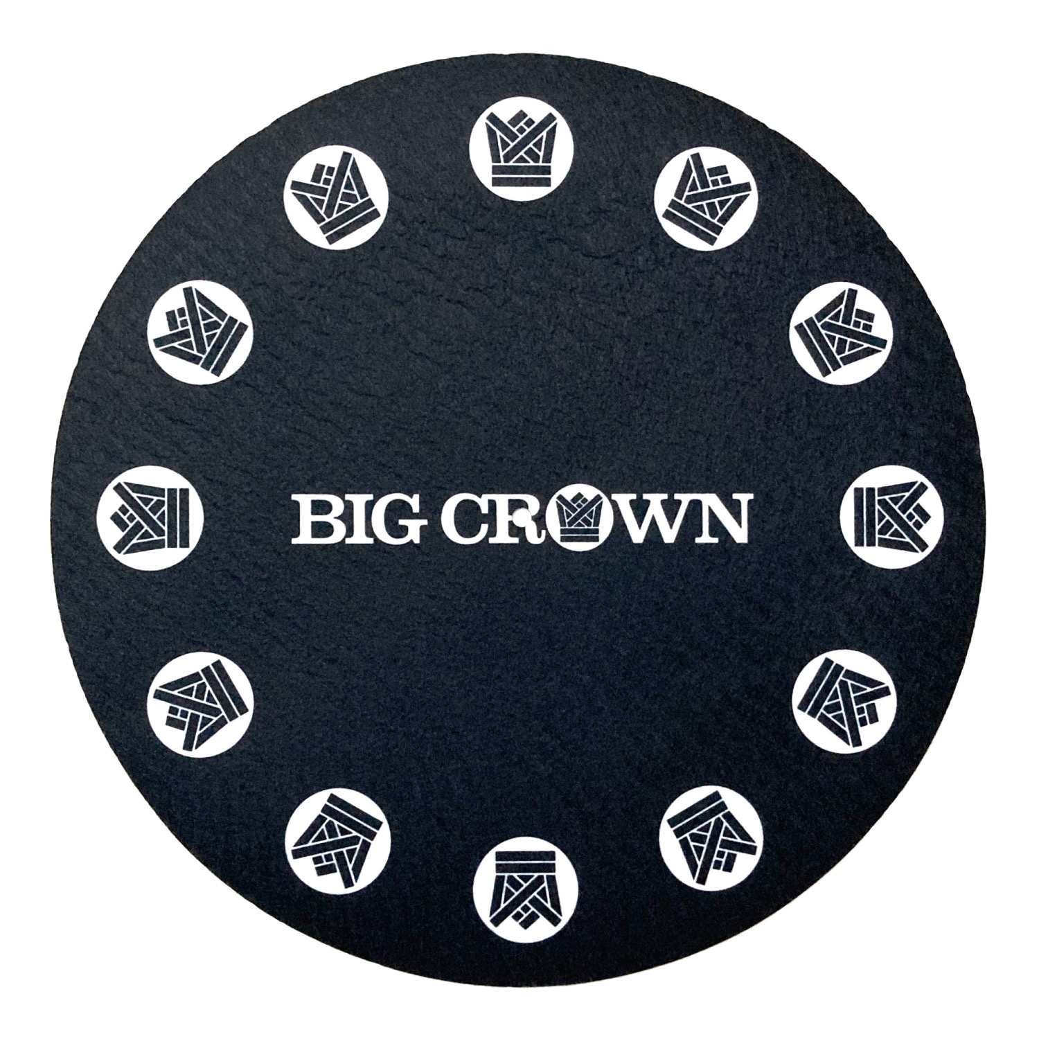 Big Crown Logo Slipmats feutrine platine noir