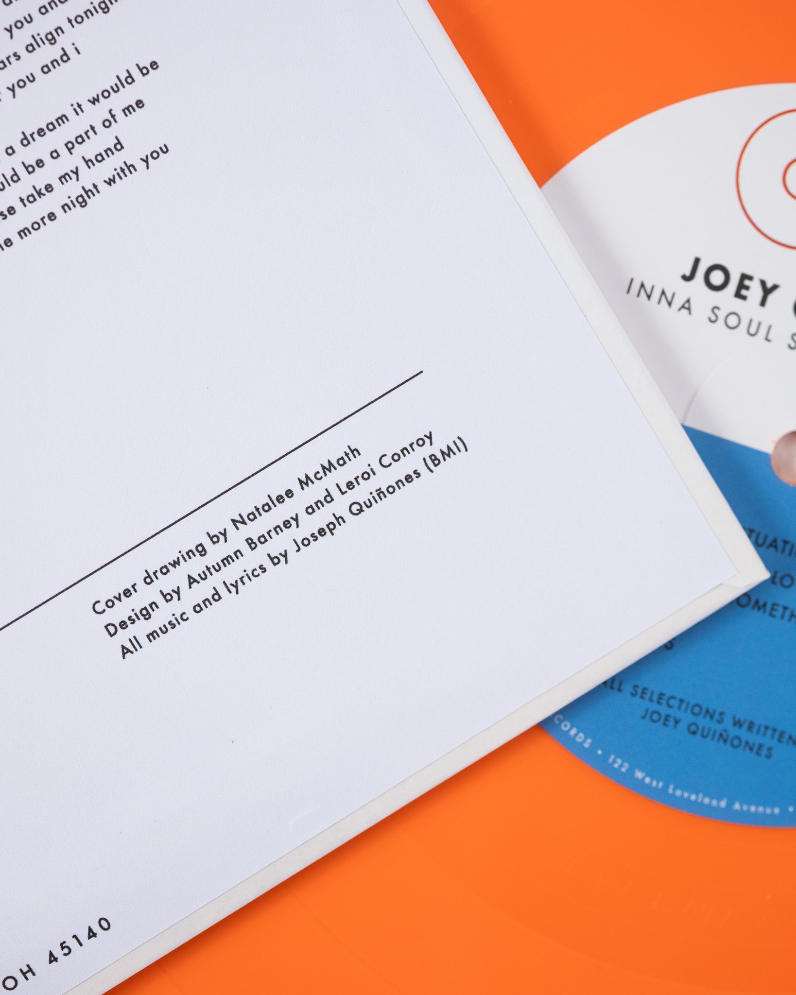 Joey Quiñones Inna Soul vinyle LP orange reggae soul